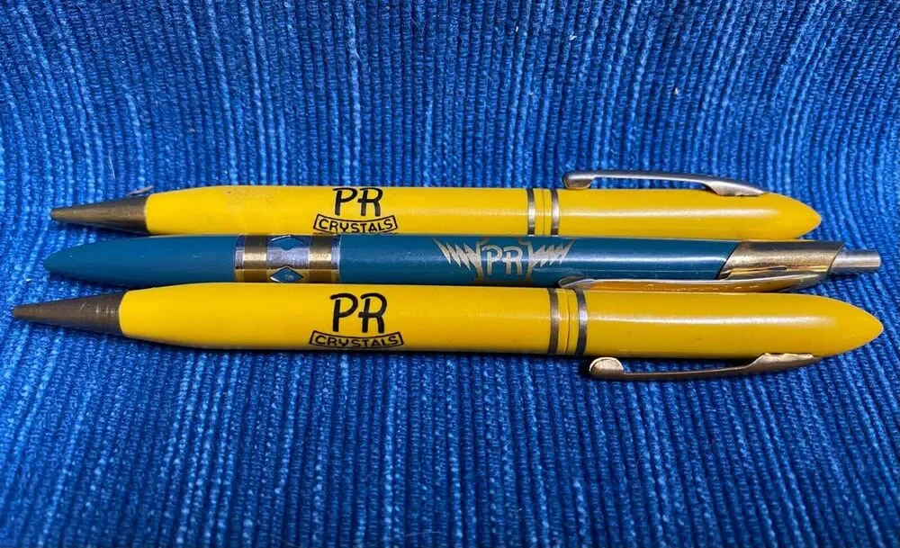 VTG Pen Pencil Petersen Radio Co. Crystals PR Council Bluffs Iowa Advertising